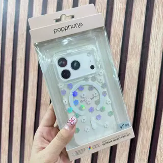 BK Popphone เคสไอโฟน17promax เคสมือลายดอกไม้ แม่เหล็กชาร์จได้ สำหรับรุ่นIP13/14 IP17Air IP17pro IP16promax
