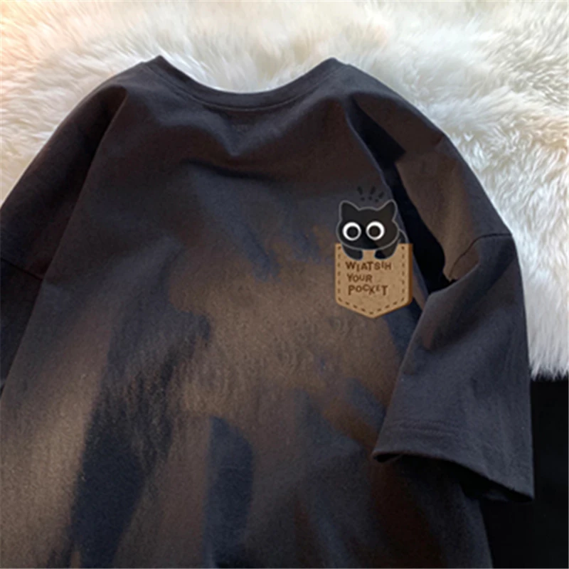 ✨【จัดส่งภายใน 24 ชั่วโมง】 น่ารัก ลูกแมว เสื้อ เสื้อยืด oversize เสื้อยืดผู้หญิง เสื้อผู้ชาย เสื้อแฟชั่น