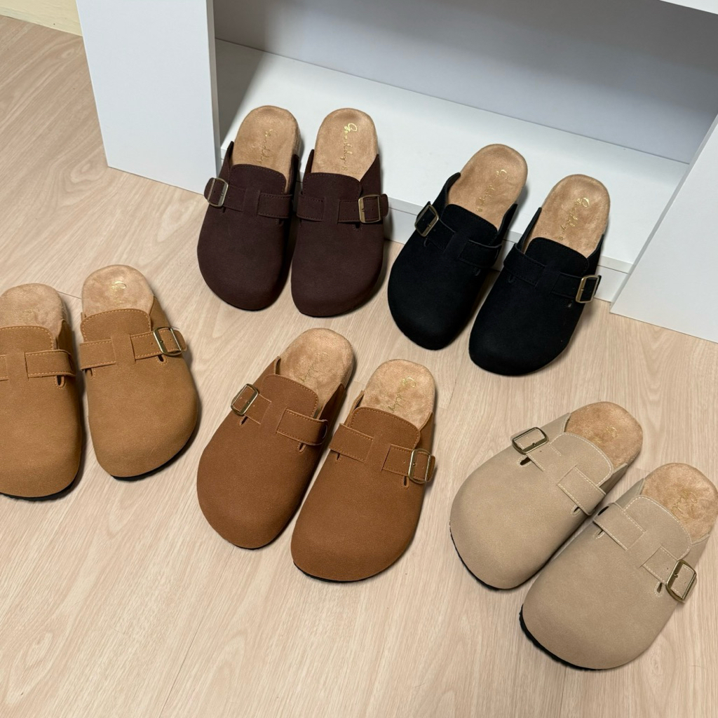 MILA (มิล่า) 016 รองเท้าแตะสวมเปิดส้น หนังกลับ+เข็มขัด งานผลิต/พร้อมส่งจากไทย +1ไซส์ด้วยนะคะ - รูปที่ 4