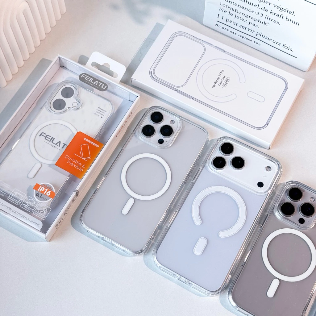 [i17]🔋พร้อมส่ง S43 เคสใสชาร์จไร้สายงานดี & เคส FEILATU เคสแม่เหล็ก for iPhone เคสไอโฟน เคสใส 16Plus,17Pro,17Promax