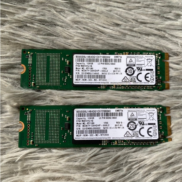 Samsung SSD M2 128Gb Sata 2.5นิ้ว สำหรับ Notebook(ฮาร์ดดิสก์ 2.5 นิ้ว)มือสอง สภาพดี ใช้งานได้ปกติ