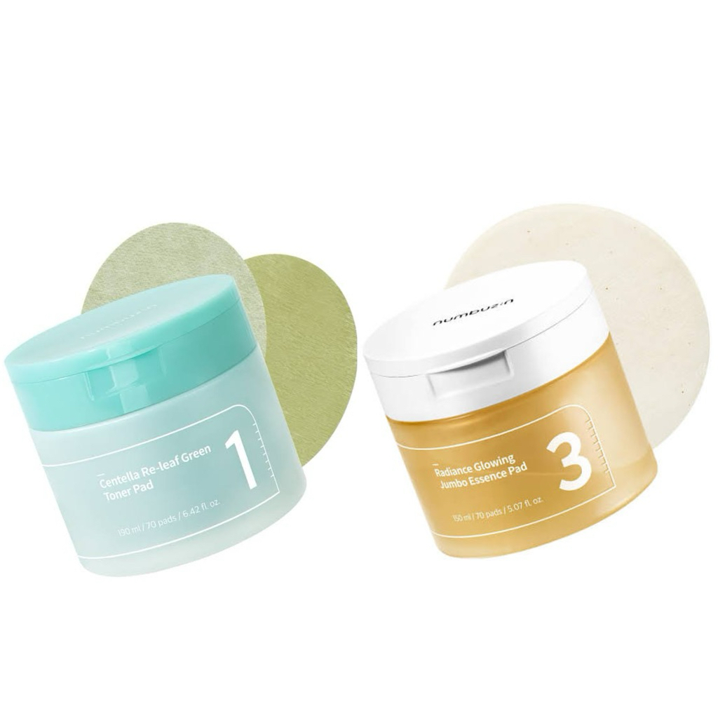 🌟พร้อมส่ง🌟 ของแท้ ฉลากไทย Numbuzin No. 1 Centella Re-leaf Green Toner Pad/ No. 3 Radiance Glowing Ju