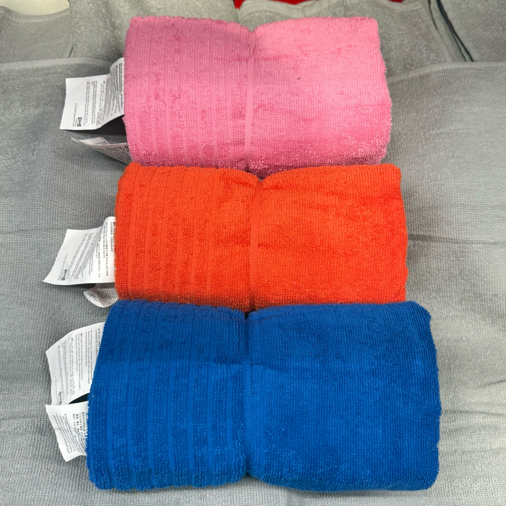 [IKEAแท้] ผืนใหญ่ ผ้าเช็ดตัว แบบนุ่ม สินค้าขายดี ขนาด 70x140 ซม.