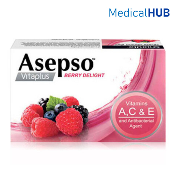 Asepso Vitaplus Berry Delight สบู่อาเซปโซ สบู่ วีต้าพลัส ดีไลท์ ขนาด 70 กรัม 1 ก้อน 07064