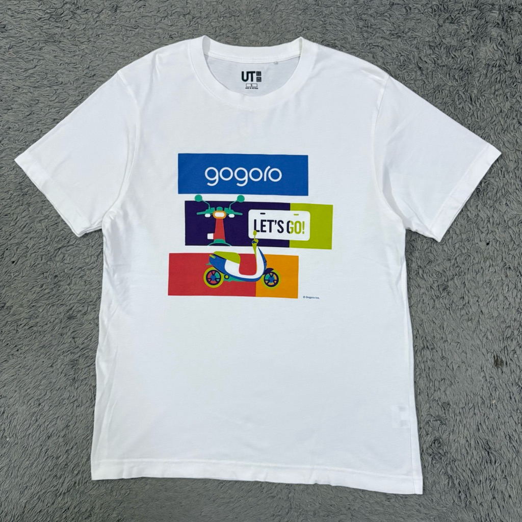 เสื้อยืดแขนสั้น Uniqlo x gogoro มือสอง ของแท้