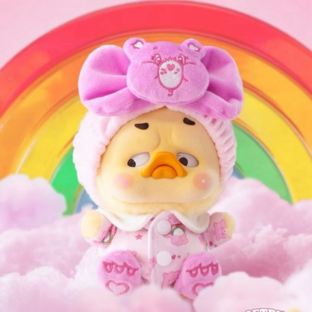 [จุ่ม/พร้อมส่งจากไทย]🇹🇭🐥🧸Upset Duck V5 Care Bears Be Rainbow Duck Plush พวงกุญแจ