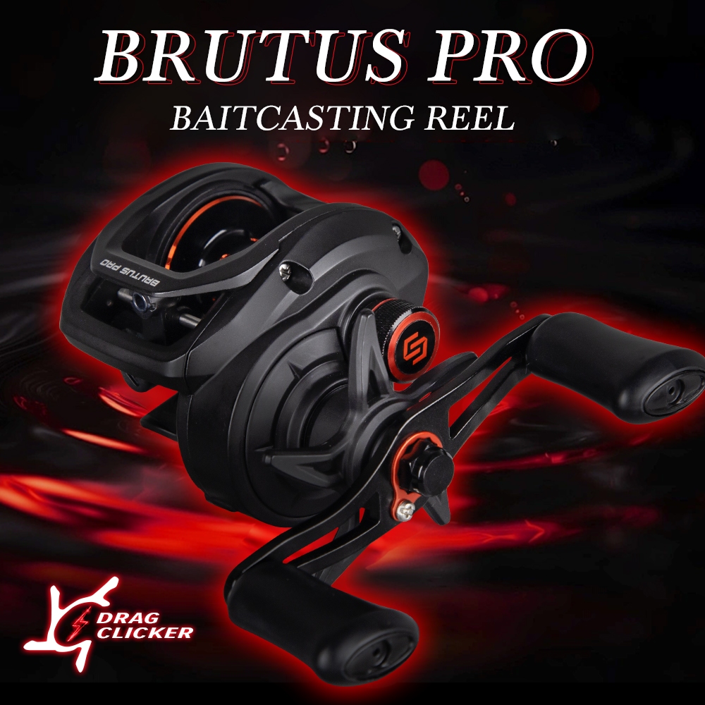 รอกตกปลา รอกเบทคาสติ้ง SEAHUNTER Brutus Pro รอกหยดน้ำ 5+1BB 7.2:1 ลาก 8 กก. 204 กรัม ระบบเบรกแม่เหล็ก 10 ระดับ พร้อมแม่เ