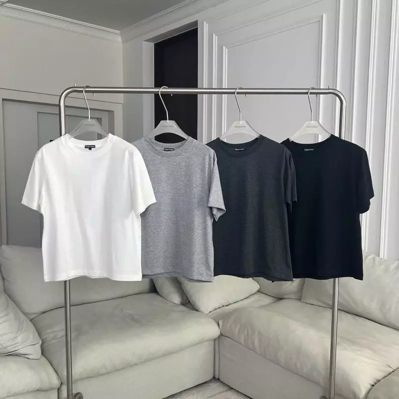 PTBZ001 Boxy crop tee เสื้อยืดคอกลมทรงบ๊อกซี่ PROMTHONG (งานไซส์)