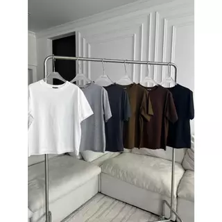PTBZ001 Boxy crop tee เสื้อยืดคอกลมทรงบ๊อกซี่ PROMTHONG (งานไซส์)
