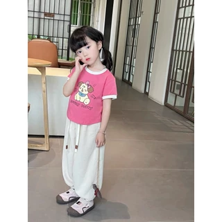 MC125 เสื้อยืดเด็กคอกลมแขนสั้น ลายการ์ตูนน่ารัก เหมาะสำหรับใส่อยู่บ้าน ออกไปเที่ยว ใส่แล้วดูน่ารักสดใส