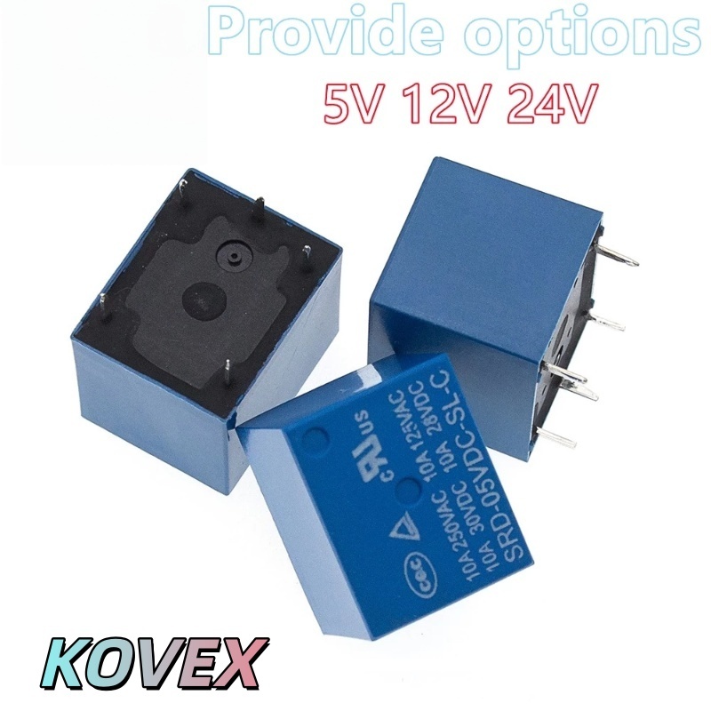 KOVEX รีเลย์ SRD-05VDC-SL- SRD-12VDC-SL-C SRD-24VDC-SL-C 5PINS 5 Pin 5V 24V 12V 10A 250VA