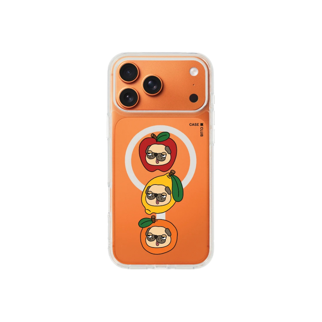 CaseClub เคสไอโฟน ซัมซุง เคสแม่เหล็ก ลาย Organic Pug หมาปั๊กหน้ากวนในผลไม้ สำหรับ i17 Pro Max/i17 Pro/i Air/i17 ราคา ถูกที่สุด ดีลบีเคเค แกลเลอรีภาพที่ 2