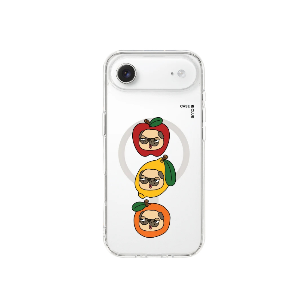 CaseClub เคสไอโฟน ซัมซุง เคสแม่เหล็ก ลาย Organic Pug หมาปั๊กหน้ากวนในผลไม้ สำหรับ i17 Pro Max/i17 Pro/i Air/i17 ราคา ถูกที่สุด ดีลบีเคเค แกลเลอรีภาพที่ 3