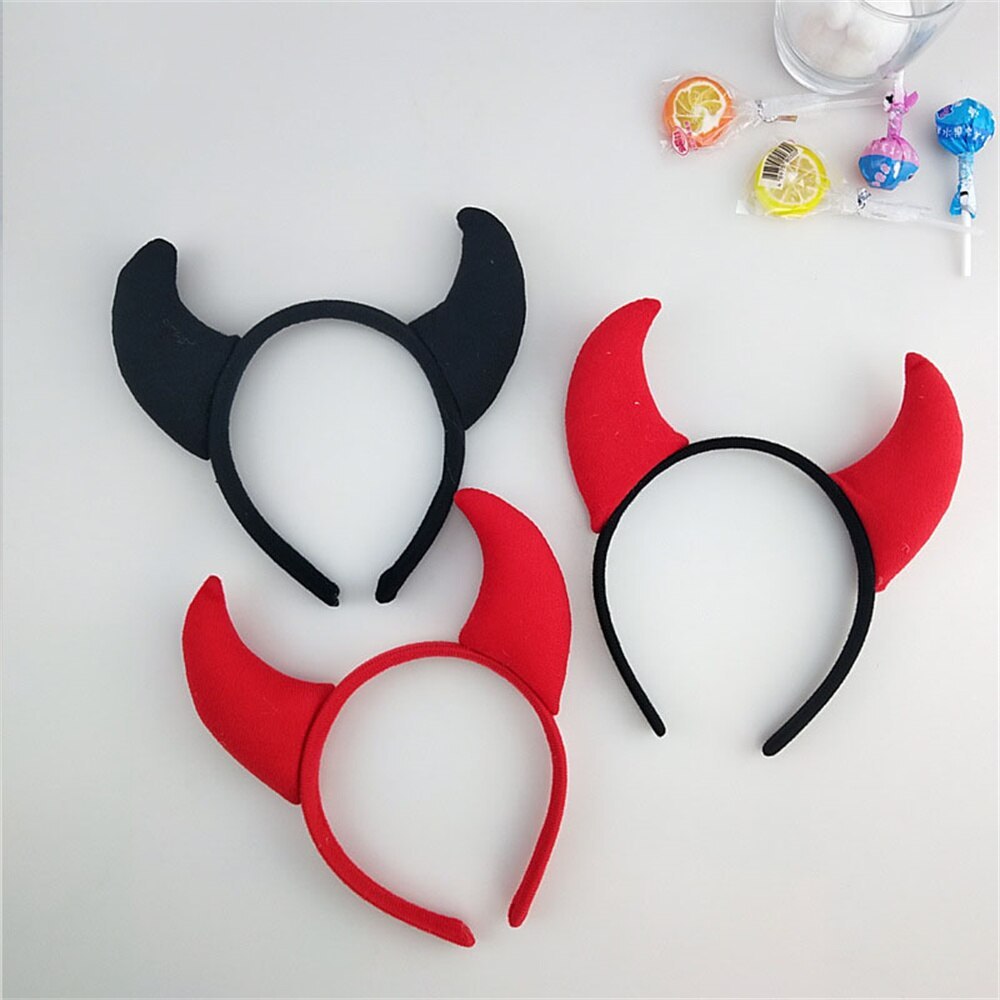 มีส่งด่วน ที่คาดผม ฮาโลวีน ธีมปีศาจ เดวิล นางมาร มี 3 สีให้เลือก / Halloween Devil Headband
