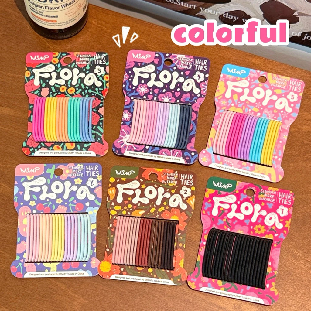 Cute 391 ยางมัดผม ยางรัดผม หนังยางสไตล์เกาหลี 20 ชิ้น/แพ็ค