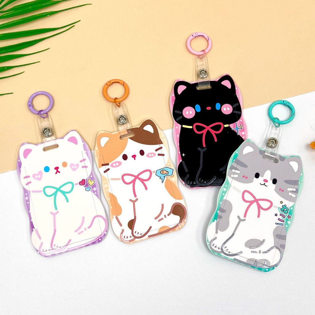 [พร้อมส่ง] ที่ใส่บัตรทรงน้องแมวน่ารัก สำหรับคีย์การ์ด บัตรโดยสาร บัตรนักเรียน บัตรพนักงาน ฯลฯ Biangels