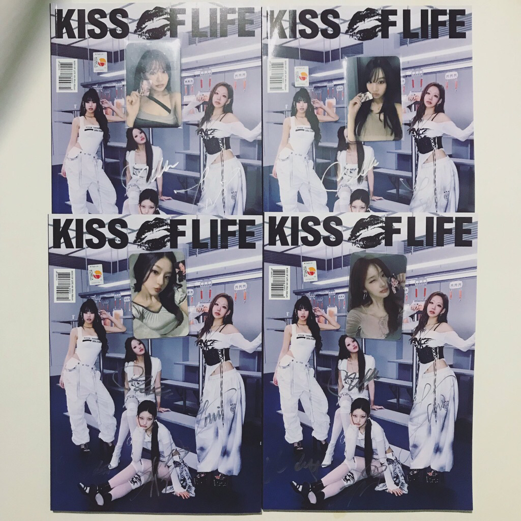 ♥️📓 พร้อมส่ง💋💄 KISS OF LIFE  224 เซ็นต์ครบวง 🧸💌 จาก Mwave (Magazine Ver.)