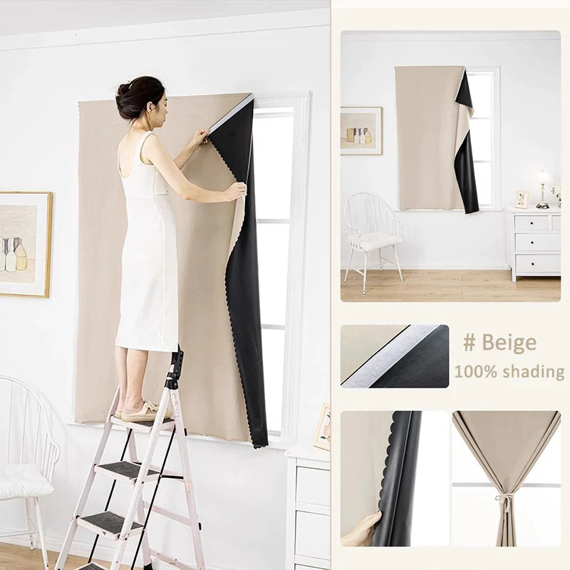 แนะนำ ผ้าม่าน ผ้าม่าน ผ้าม่านตีนตุ๊กแก กันแสงUV 100% ผ้าม่านกันแสง สไตล์มินิมอล ม่านประตู ติดตั้งง่าย ราคาพิเศษ มีเก็บเงินปลายทาง