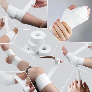 2.5CM / 3.8CM / 5CM เทปกาว ผ้าฝ้าย กันน้ํา สีขาว พรีเมี่ยม สําหรับออกกําลังกายกล้ามเนื้อ 1 ชิ้น G3040
