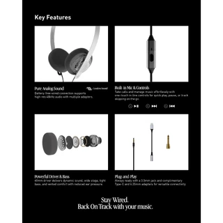 Red Dot Award & iF Award 2026 | Gadhouse Wesley Wired Headphones หูฟังมีสาย ดีไซน์เรโทร 80s มีไมค์ในตัว