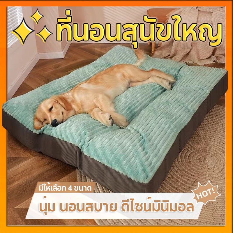 พร้อมส่ง🐾ที่นอนสัตว์เลี้ยง เบาะหมาใหญ่ เบาะหมานอน ที่นอนสุนัข ที่นอนแมว นุ่มสบาย ออลซีซั่นส์  หลับลึก 【4 ขนาด】