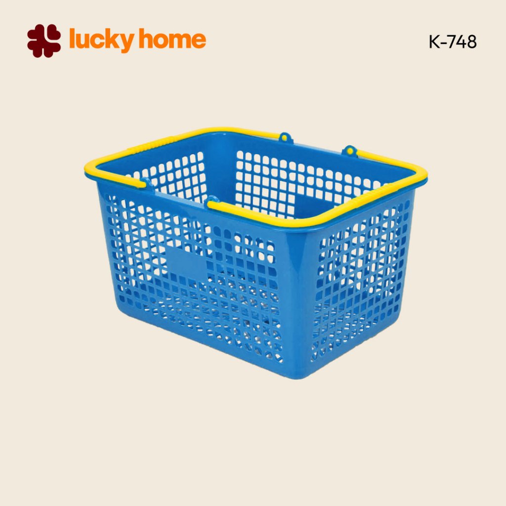 LUCKY HOME ตะกร้าช็อปปิ้ง (MILAN) K-748 ขนาด : 30 x 41 x 21.5 cm