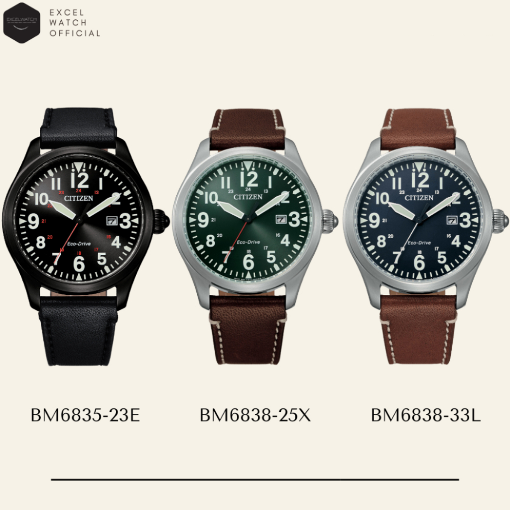 [ Excel Watch ] นาฬิกาซิติเซน CITIZEN Chandler รุ่น BM6835-23E, BM6838-25X, BM6838-33L Eco-Drive (ระบบโซลาร์)