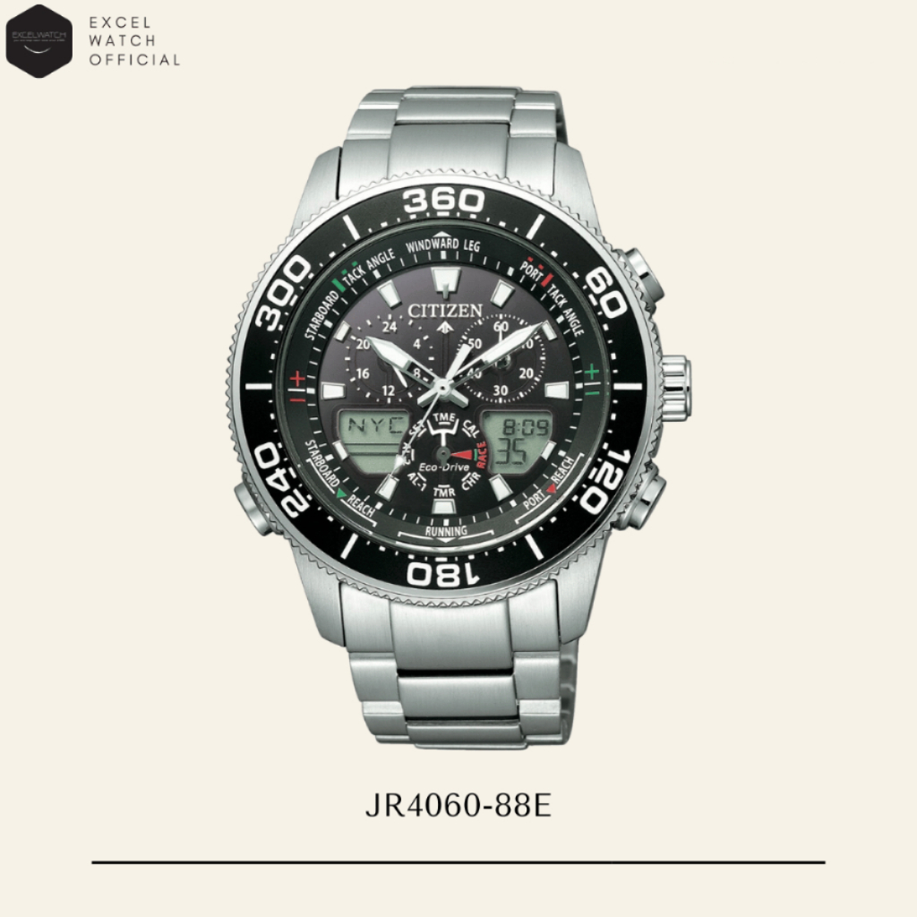 [ Excel Watch ] นาฬิกาซิติเซน CITIZEN Promaster Marine รุ่น JR4060-88E 200M Ana-Digi Eco-Drive (ระบบโซลาร์)