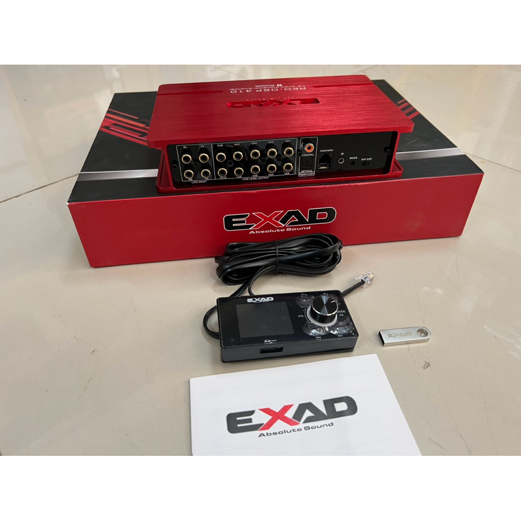 15500บาท EXAD DSP 4in 10out ปรับจูนมือถือ Android iOS และคอมฯ EQ 31Band 80x4Ch  พร้อม จอคอนโทรล