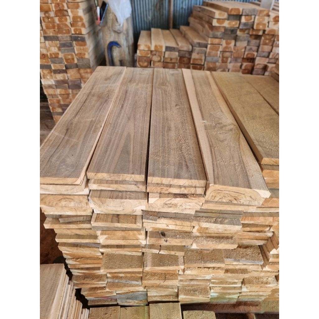 ไม้สักแผ่นขนาดกว้าง12.5cmยาว50-80cmหนา1.5cm(รีดเรียบ4ด้านพร้อมส่ง)