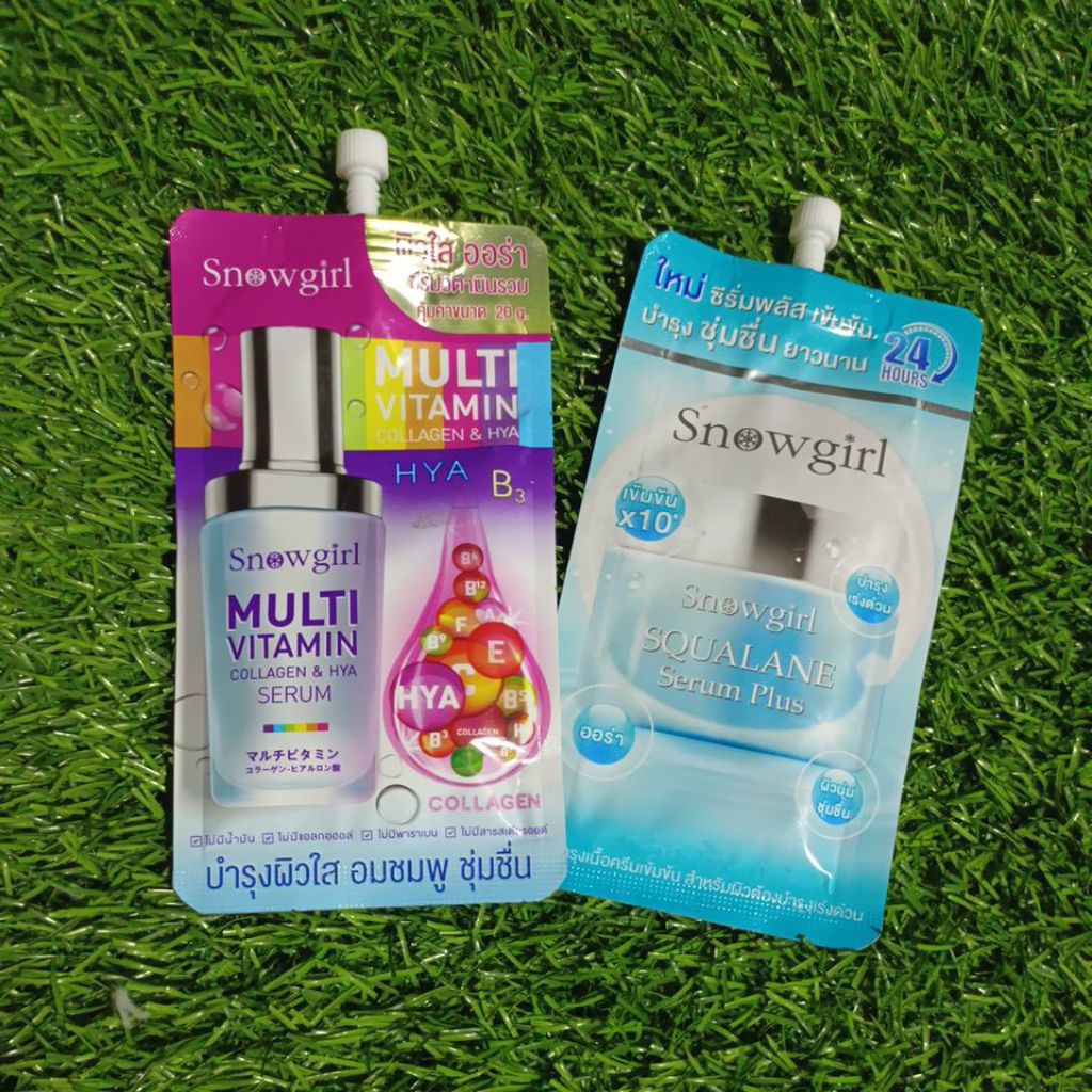 Snowgirl สโนว์เกิร์ล มัลติวิตามน คอลลาเจน แอนด์ ไฮยา เซรั่ม บำรุงผิวใสอมชมพูชุ่มชื้น พร้อมส่ง