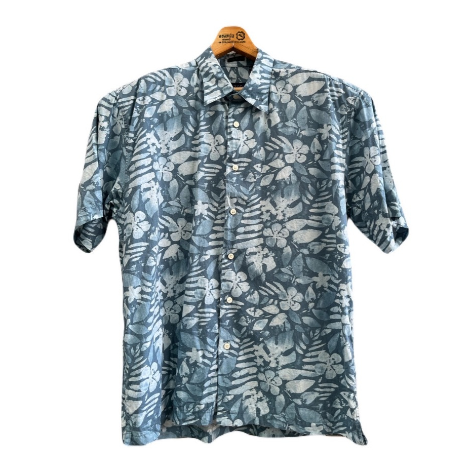 เสื้อฮาวาย อก50/ห20/ย30 แบรนด์ IZOD 60%Cotton+40%Rayon มือสองสภาพดี (Z105)