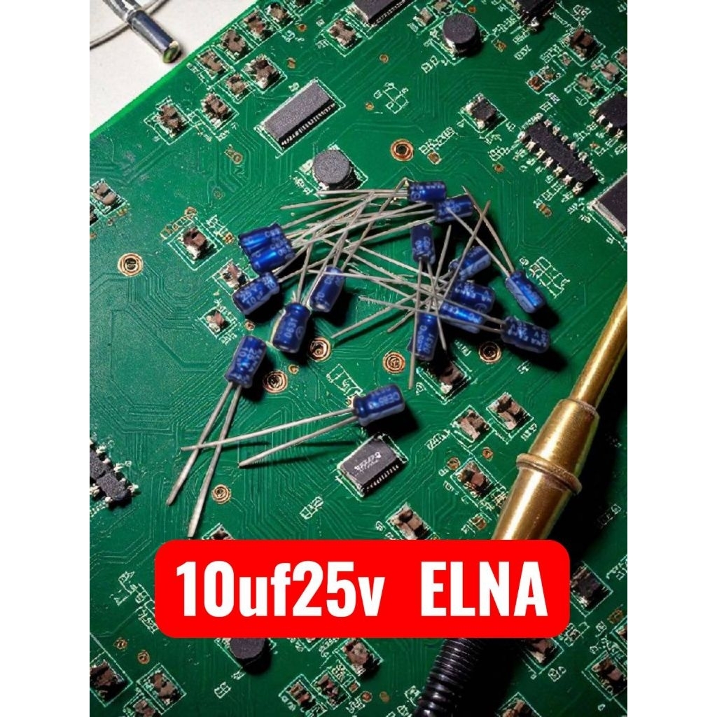 10UF 25V ญี่ปุ่น ELNA ตัวเก็บประจุ 25V10UF ราคาต่อ1ชิ้น ขนาด4*7 RC2 เสียงสีฟ้า robe – โปรปัง
