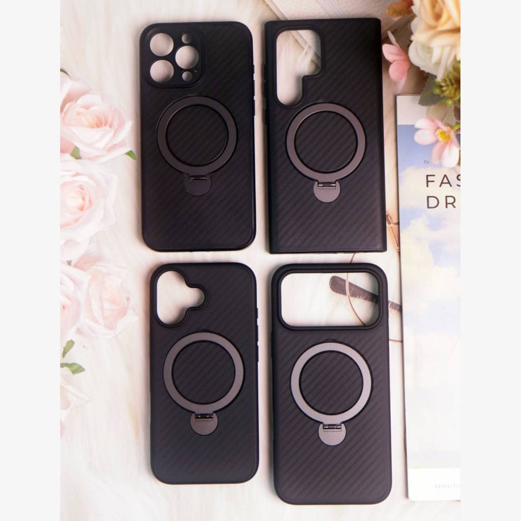 Case Kevlar Mag เคส  S26Ultra / S25Ultra / S24Ultra / ไอโฟน16 / 17 / โปร /โปรแมกซ์ / 17 Air  ลายเคฟล่า วงแหวน