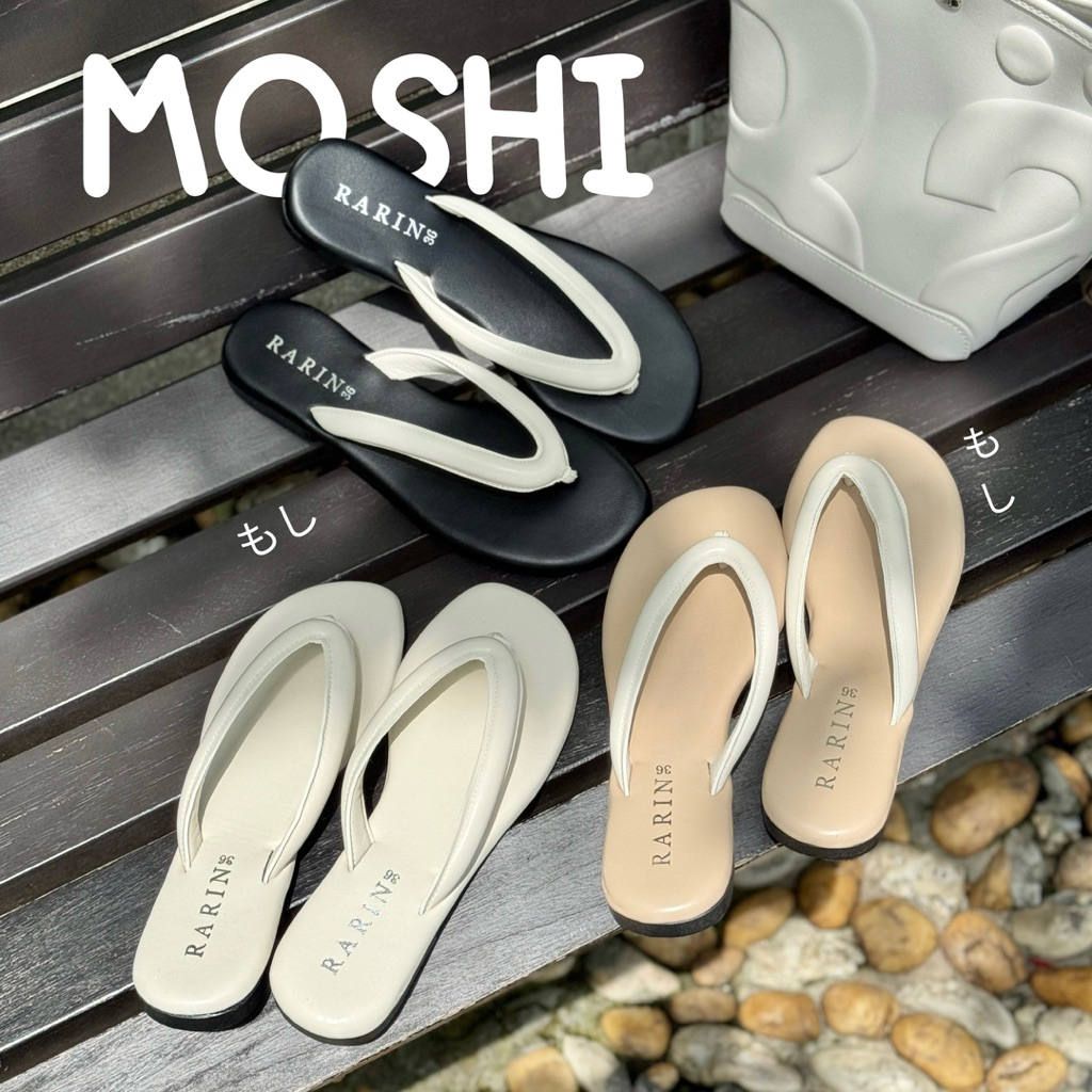 ✅ ส่งจากกรุงเทพ [ Moshi ] 36 - 41 รองเท้าแตะพื้นนุ่ม สไตล์มูจิ ***เท้าไม่เรียวบว