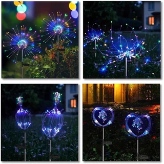 AIMO โคมไฟตกแต่ง โซล่าเซลล์ 60/120/150LED ดอกไม้ไฟ เซลล์แสงอาทิตย์ ไฟกระพริบ ไฟตกแต่ง ไฟสวน กันน้ำ