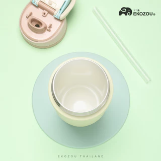 EKOZOU รุ่น EKO POPSIP ขวดน้ำสแตนเลส 304 เคลือบเซรามิก เก็บอุณหภูมิร้อน-เย็น มีหลอดดูดในตัว