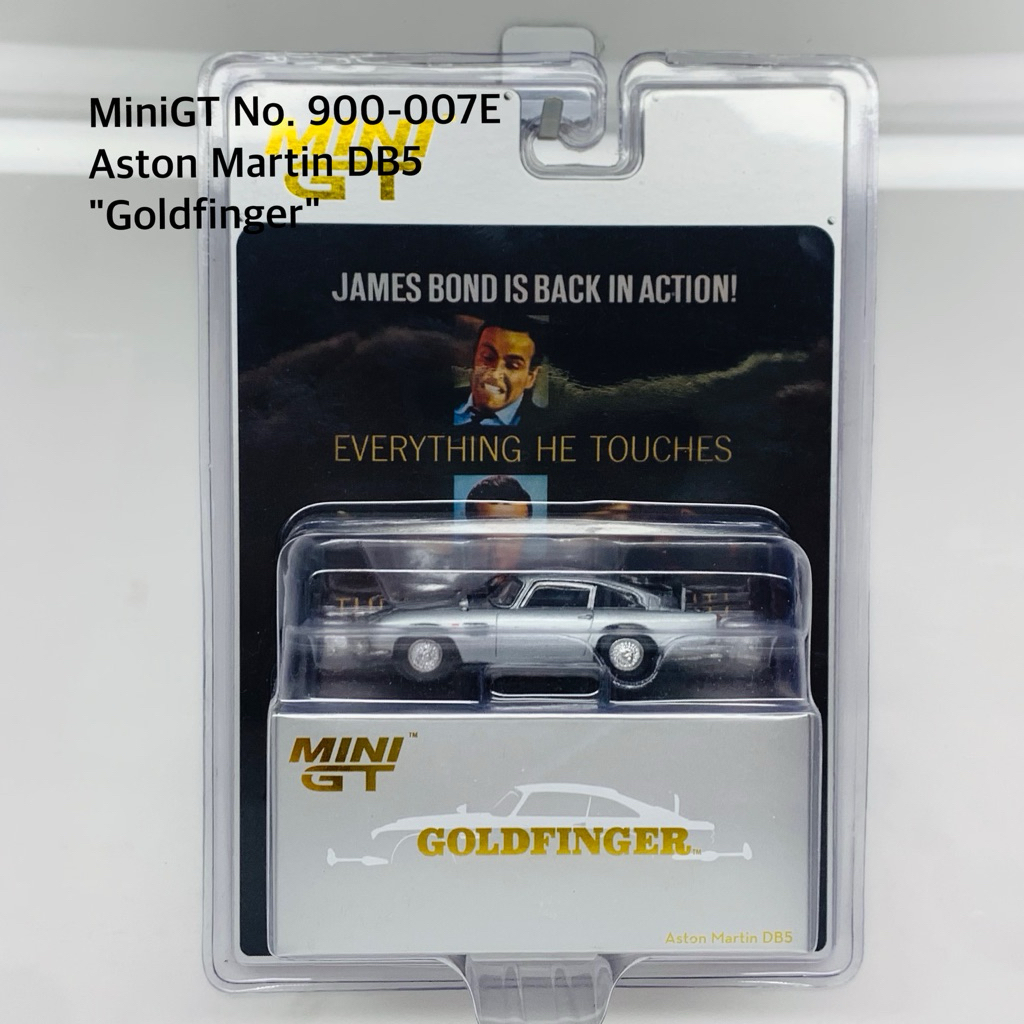 Mini GT No. 900-007E Aston Martin DB5 “Goldfinger”blister package