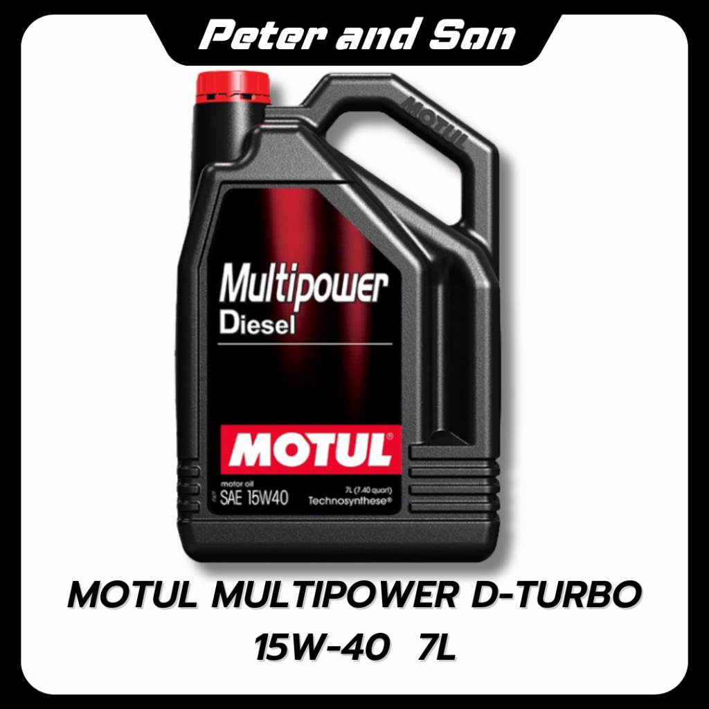 MOTUL น้ำมันเครื่องดีเซลสังเคราะห์สูตร MULTIPOWER DIESEL 15W40 7L+กรองทักแชท / 10W30 7L+กรองทักแชท
