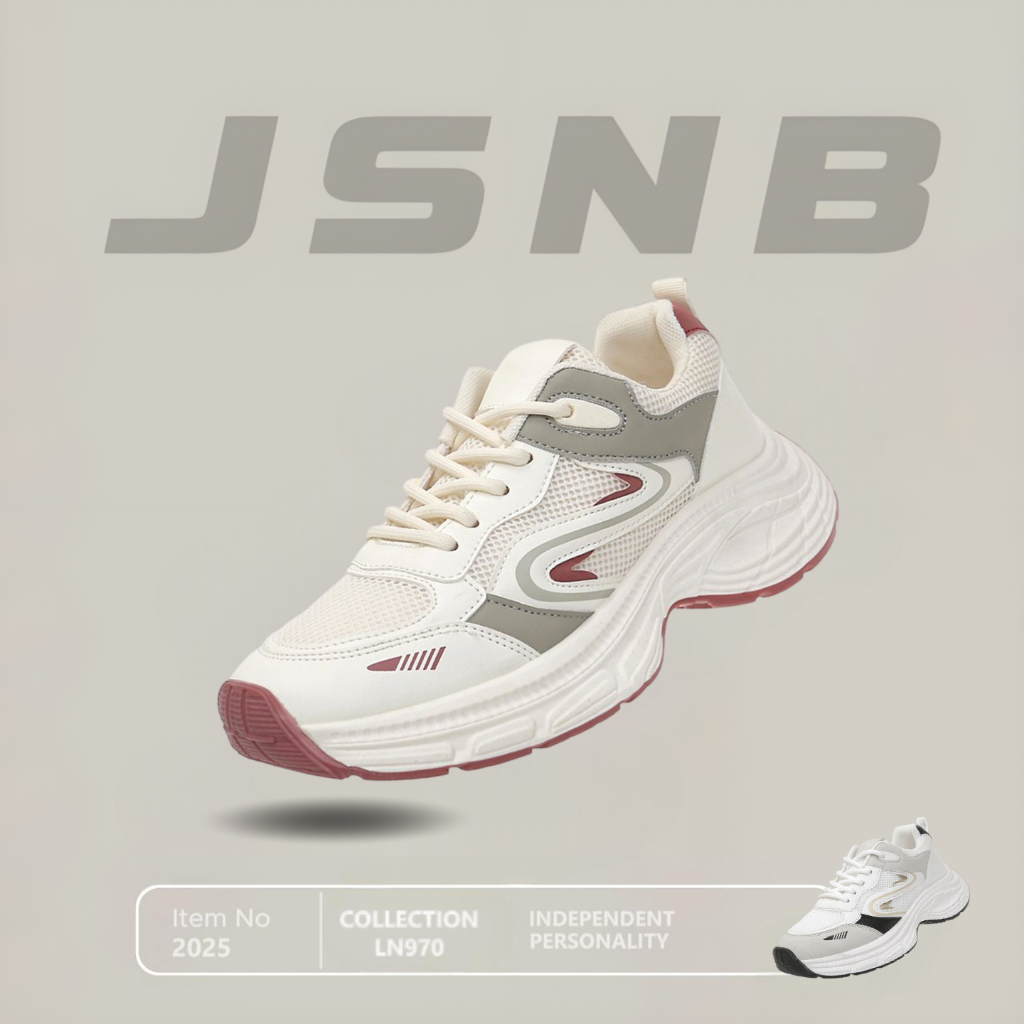 JSNB ส่งฟรี รองเท้าผ้าใบ ทรงสปอร์ต Sneakers พร้อมส่ง พื้นหนานุ่ม กันลื่น เบา รองเท้ากีฬาลำลอง รองเท้