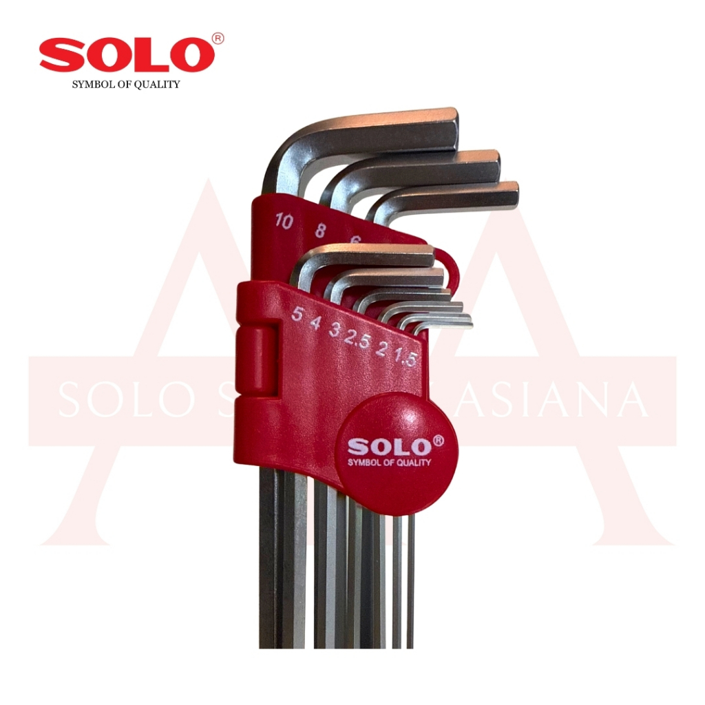 Solo No.709EL-9 ประแจหกเหลี่ยมหัวบอลแบบยาวพิเศษ 9 ตัวชุดโซโล
