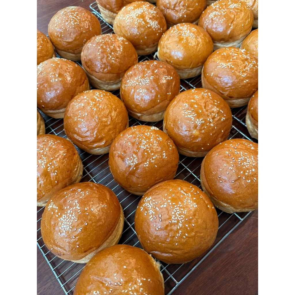 Bun burger ขนมปังเบอร์เกอ ขนาด 100 กรัม (12ชิ้น)