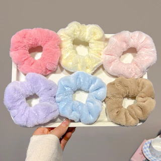 🎀พร้อมส่งจากไทย🎀AF-02ยางรัดผมโดนัดขนนุ่มหลากสีมีให้เลือกหลายสีน่ารัดสไตล์เกาหลี ยางรัดผมน่ารัก ยางรัดผม ยางรัดผมขนนุ่ม