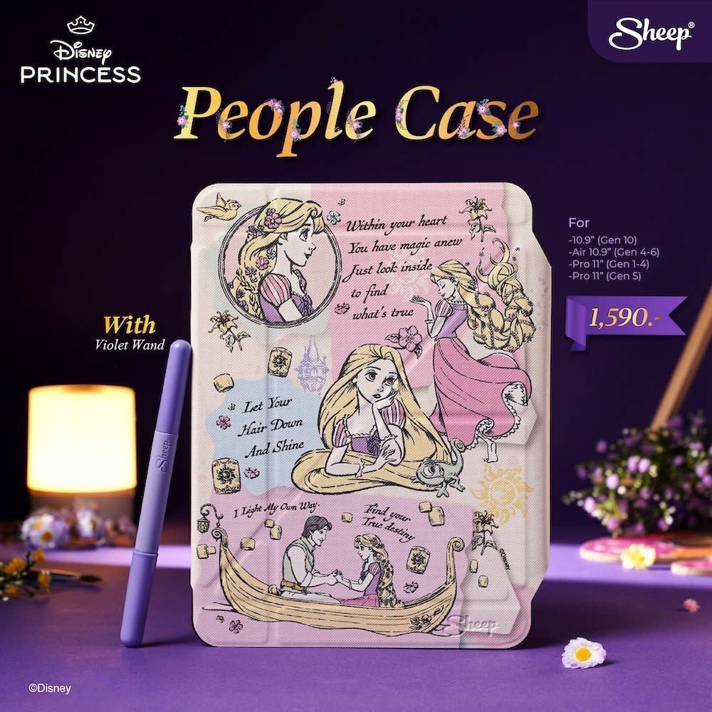 [People Rapunzel] Rapunzel Collection เคสสำหรับไอแพด Peopleเคสเก็บปลอกปากกา ฟรีปลอกปากกา For iPad กันงอกันกระแทก Disney