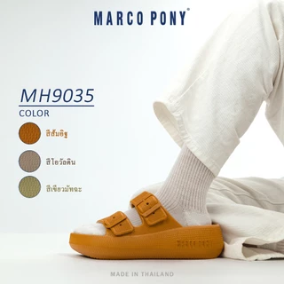 Marco Pony รองเท้าแตะผู้หญิง รองเท้าแตะแบบสวมและรองเท้าแตะเปิดส้น เปิดนิ้วเท้า ของขวัญสำหรับคริสต์มาสMH9035