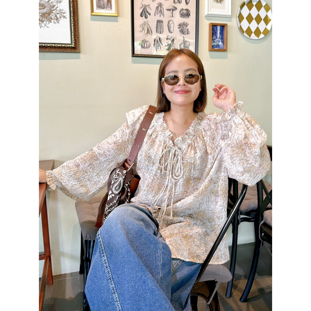 AMCORNER🌼🌼Off-shoulder  top🌼🌼 ผ้าRuffle เนื้อผ้าเบา ใส่สบาย ไม่ร้อน