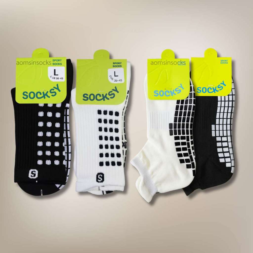 ถุงเท้าฟุตบอลผู้ใหญ่พื้นกันลื่น กระชับเท้า เนื้อหนา FREESIZE ราคา ต่อ 1 คู่