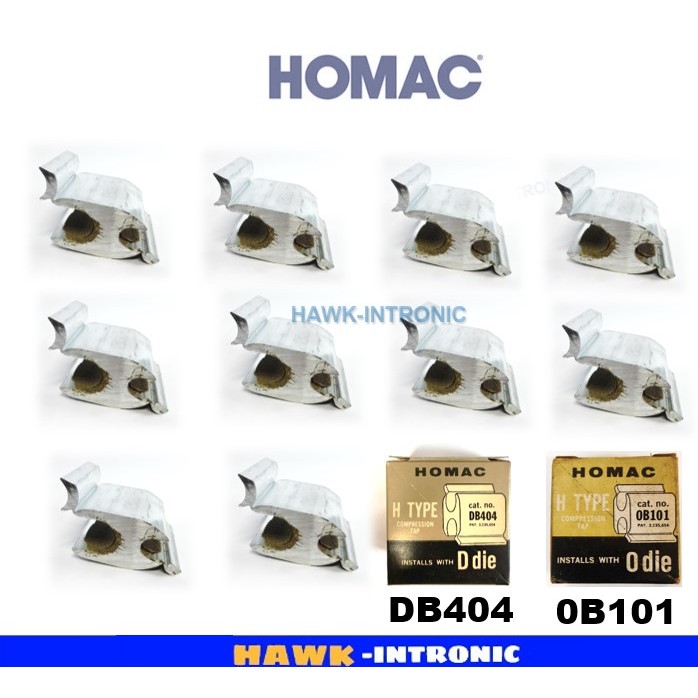 คอนเน็ตเตอร์ชนิดบีบ H-Type HOMAC DB404 OB101 **สินค้าใหม่ บรรจุภัณฑ์เก่า จากการเก็บ