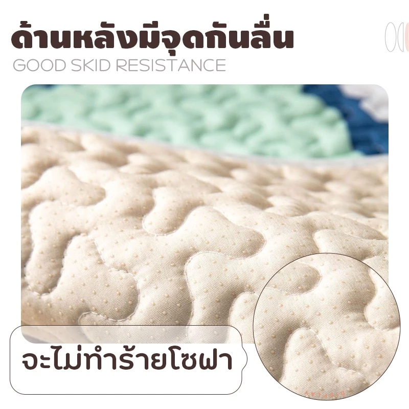 🎉พร้อมส่งในไทย🎉เบาะโซฟากันลื่น ปลอกโซฟา ผ้าฝ้าย 100% นุ่มสบาย สำหรับใช้ในบ้าน อเนกประสงค์ ปกป้องโซฟา มี 3 ขนาดให้เลือก - รูปที่ 3