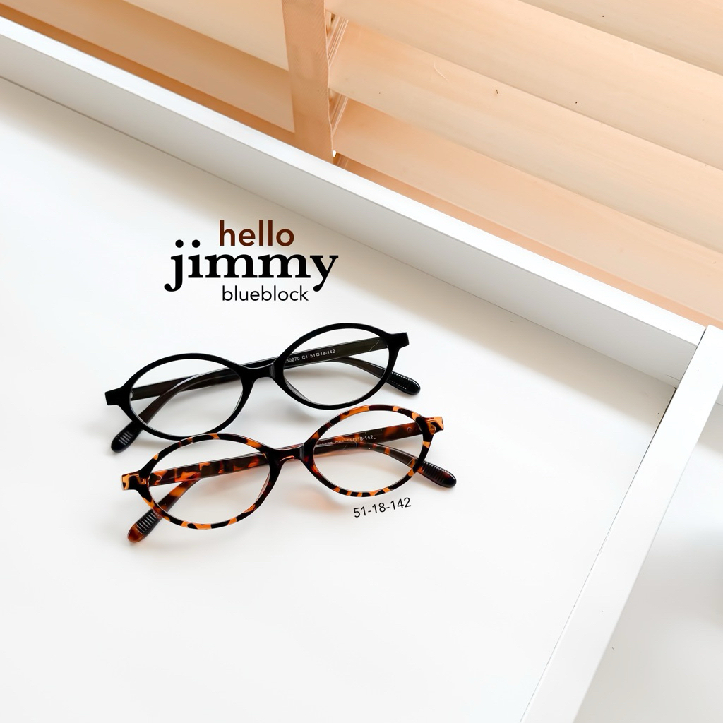 แว่นรุ่น hello jimmy เลนส์ใสกรองแสงไม่ใช่ออกแดดเปลี่ยนสี ป้องกันยูวี 400